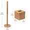 Mind Reader Lattice Bamboo Tissue Box Cover & Toilet Paper Holder Set
